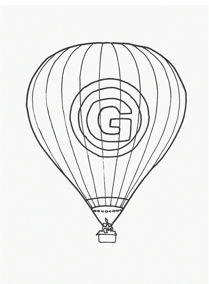 Dibujo de Smbolo G Globo Aerosttico para Colorear