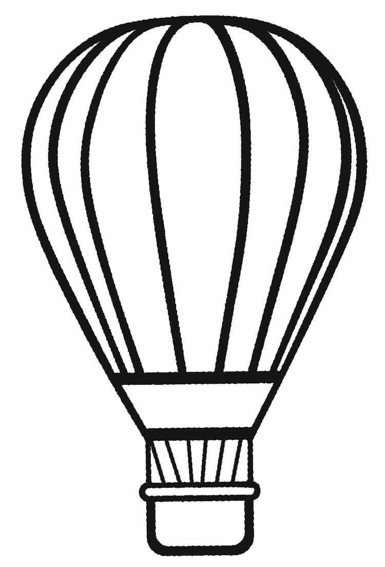 Dibujo de Globo Aerosttico para Colorear