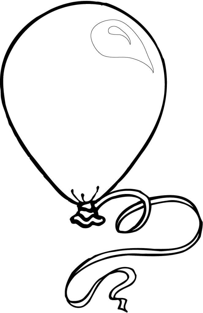 Dibujo de Globo Simple para Colorear