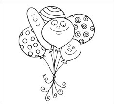 Dibujo de Globo de Dibujos Animados para Colorear