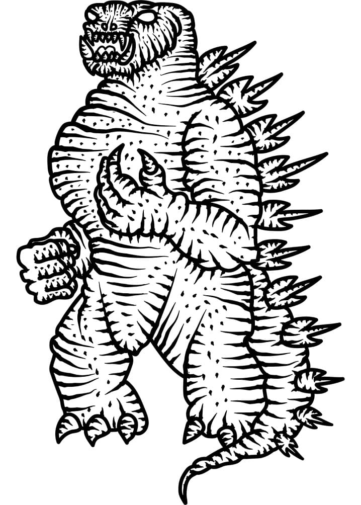Dibujo de Dibujar a Lpiz Godzilla para Colorear