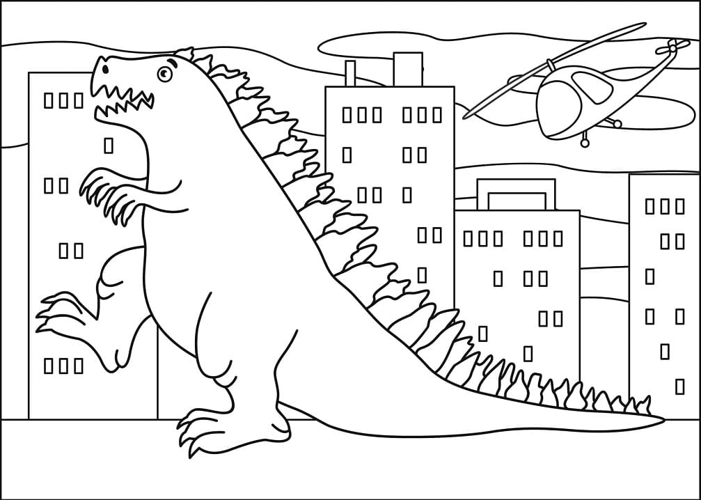 Dibujo de Godzilla para Colorear