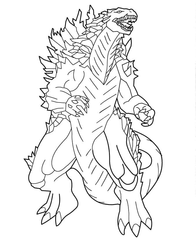 Dibujo de Dulce Godzilla para Colorear