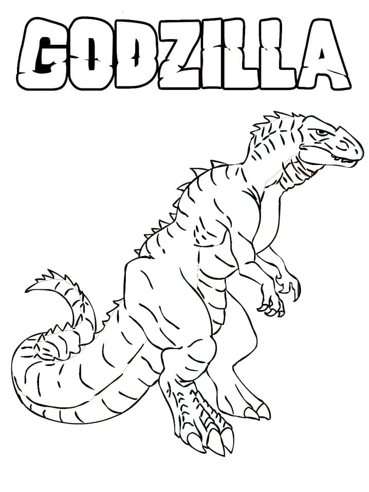 Dibujo de Enorme Godzilla para Colorear