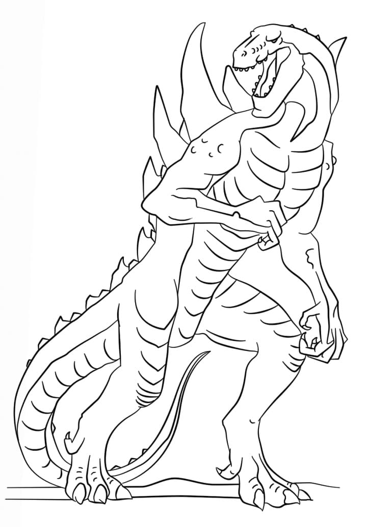 Dibujo de Godzilla Animado para Colorear