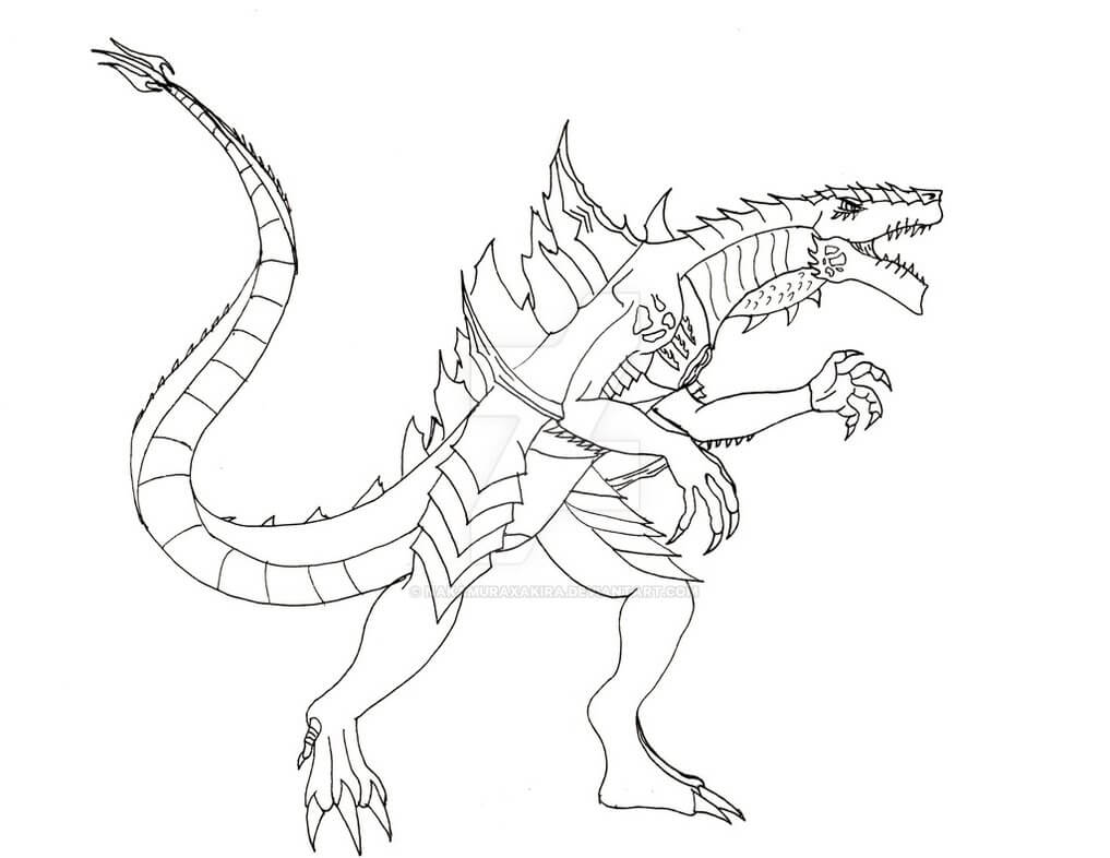 Dibujo de Godzilla Flaco para Colorear
