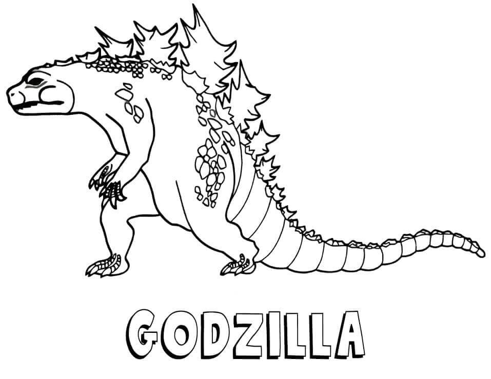 Dibujo de Godzilla Normal para Colorear
