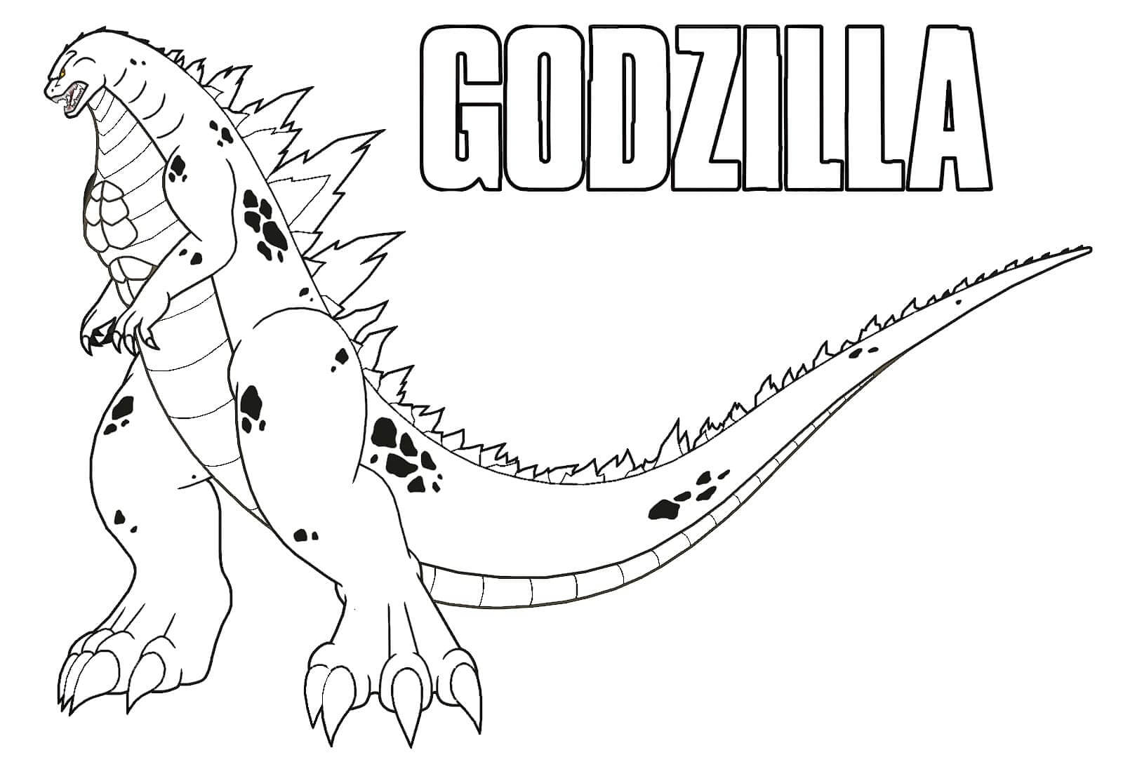 Dibujo de Godzilla Simple para Colorear