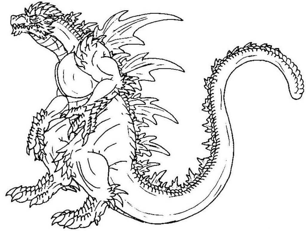 Dibujo de Gran Godzilla para Colorear