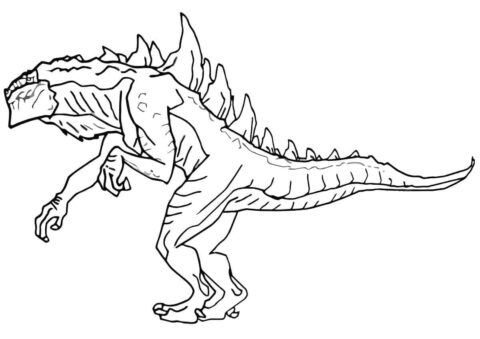 Dibujo de Monstruo Godzilla para Colorear