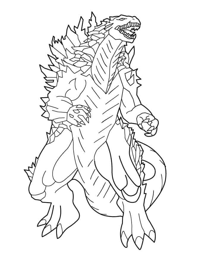 Dibujo de Rugidos de Godzilla para Colorear