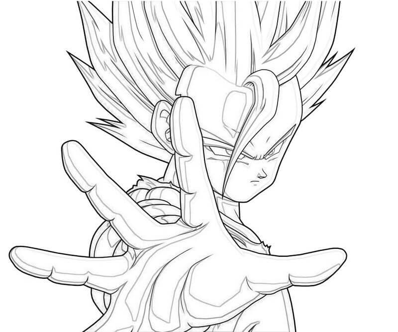 Dibujo de Enfrntate a Nio Gohan para Colorear