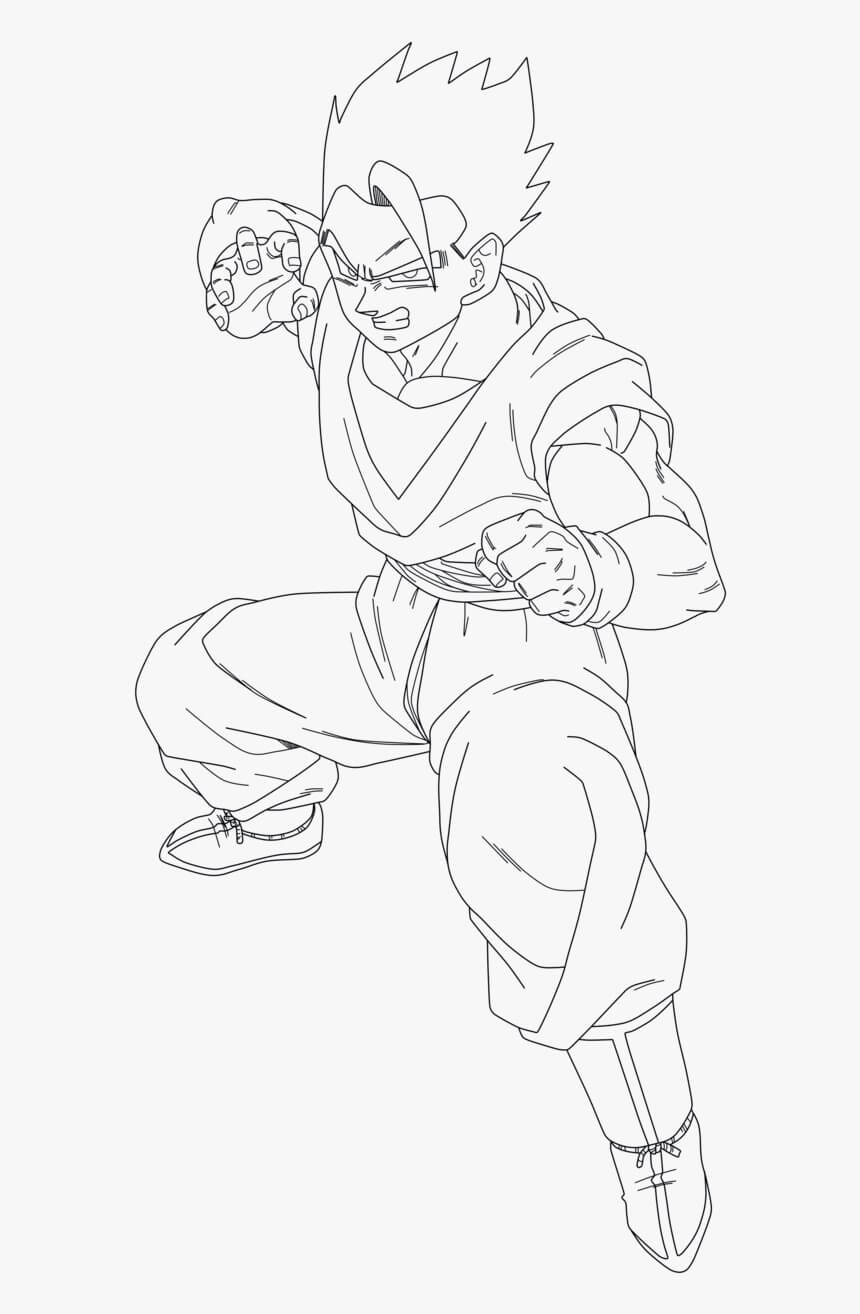 Dibujo de Gohan Enojado para Colorear