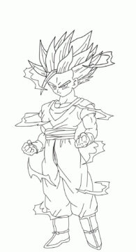 Dibujo de Nio Gohan Genial para Colorear
