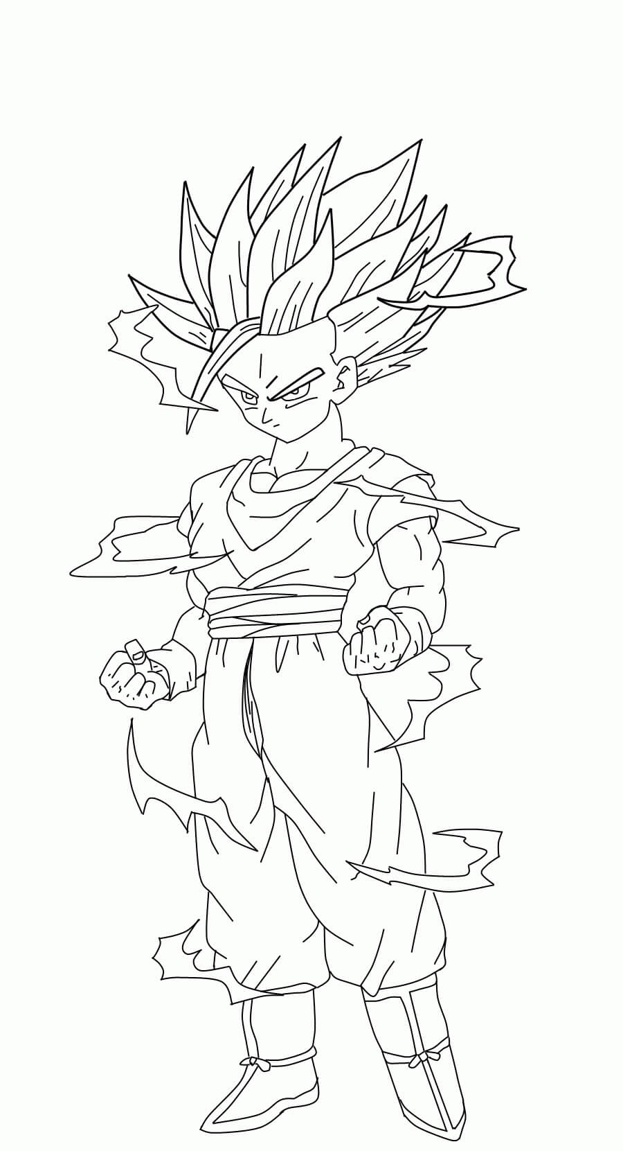 Dibujo de Nio Gohan Genial para Colorear