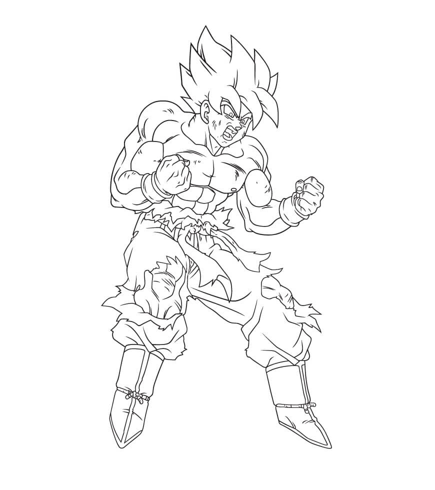 Dibujo de Bonito Ssj2 para Colorear