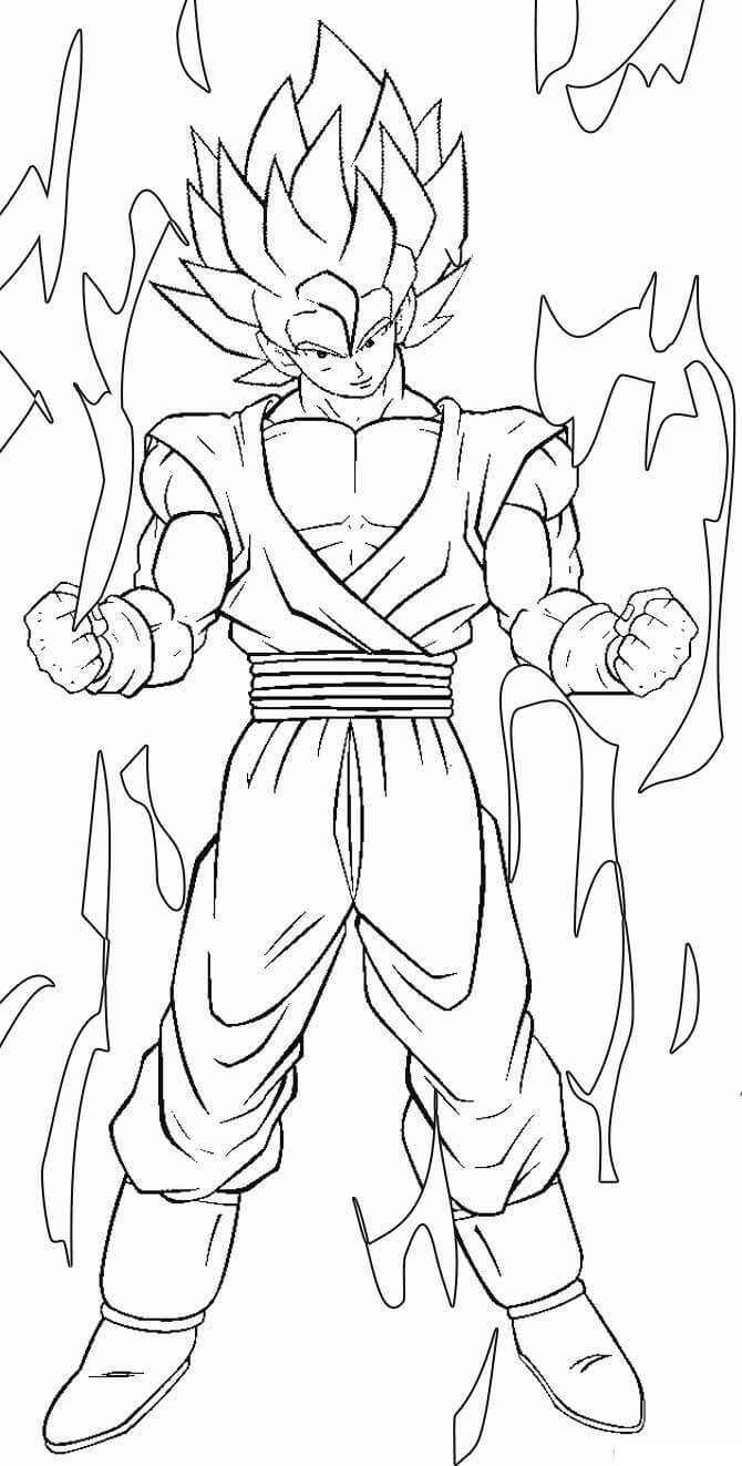 Dibujo de Goku Ssj1 para Colorear