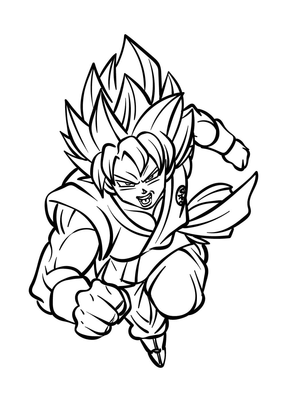 Dibujo de Goku Ataque para Colorear