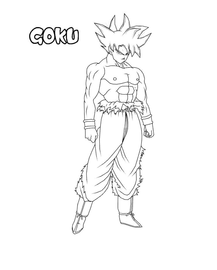 Dibujo de Goku Ultra Instinto para Colorear