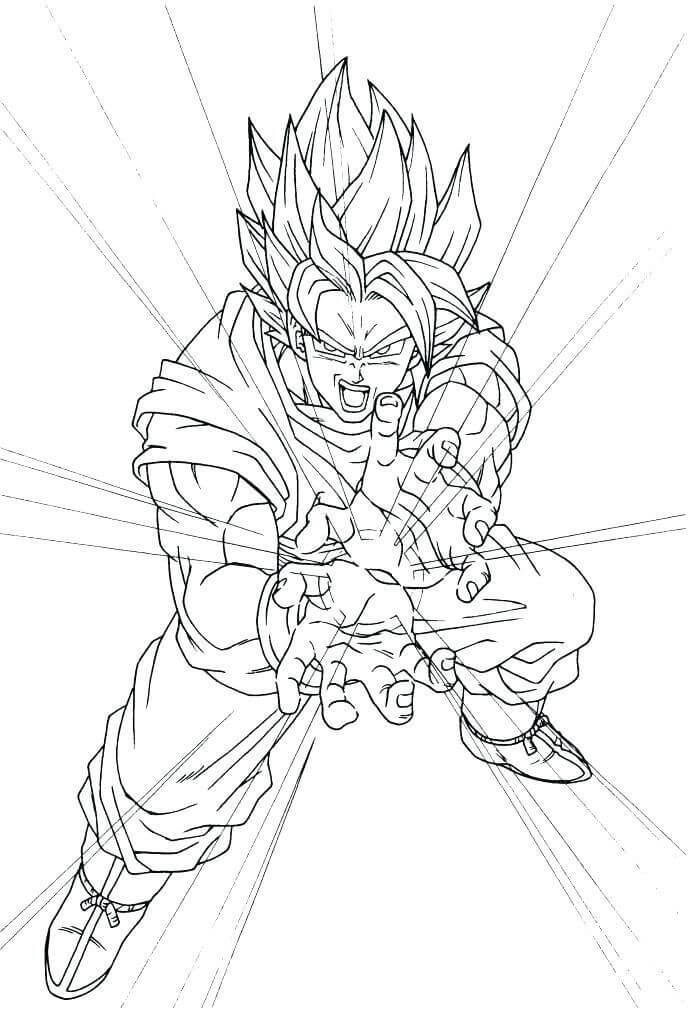 Dibujo de Habilidad de Goku para Colorear