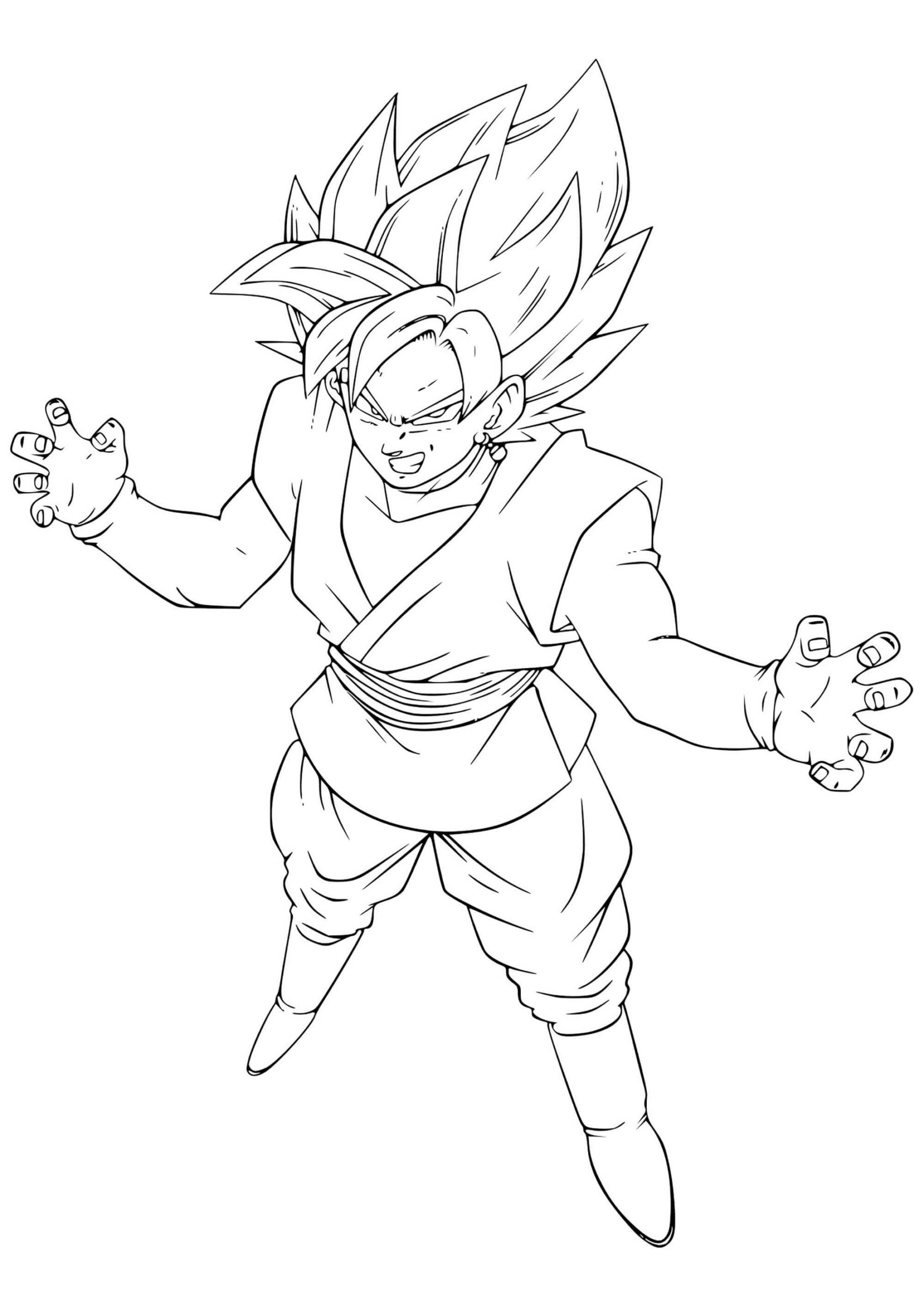 Dibujo de Negro Goku Scaled para Colorear