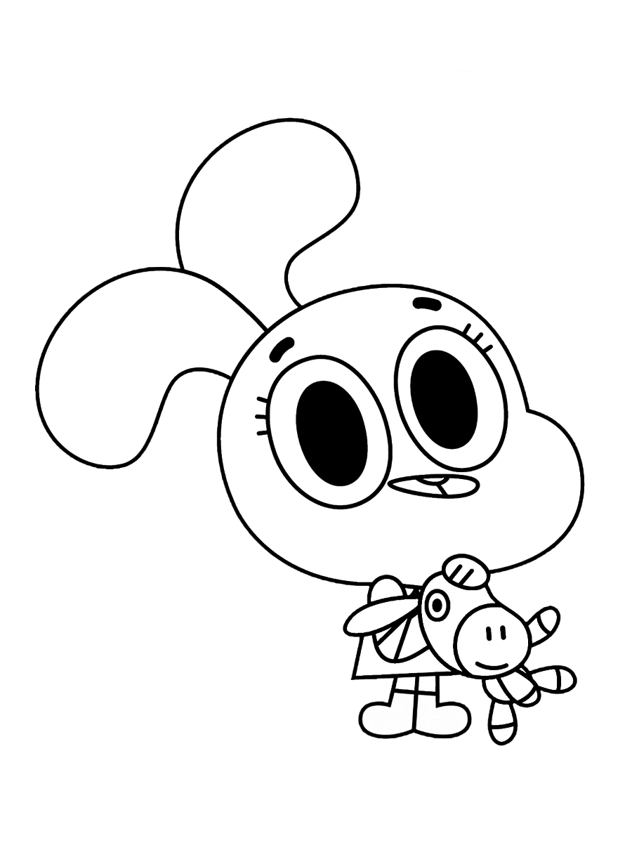 Dibujo de Anais con muñeca para Colorear