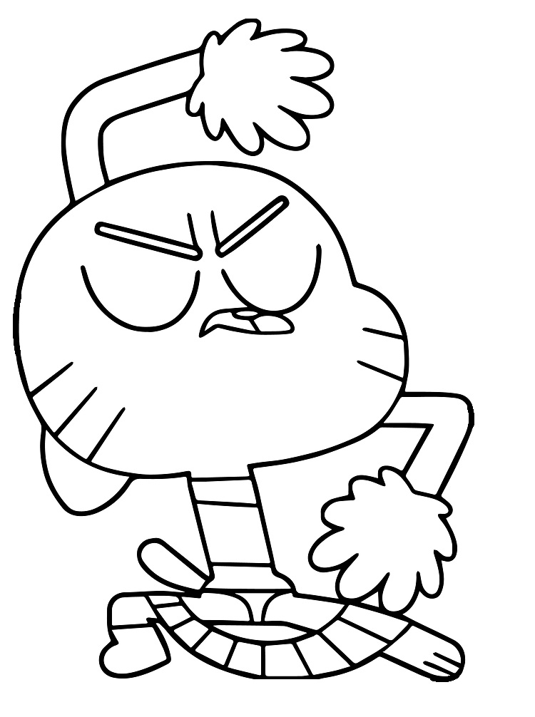 Dibujo de Baile de Goma Mascar para Colorear