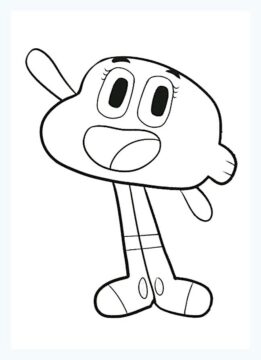 Dibujo de Darwin de Hola para Colorear