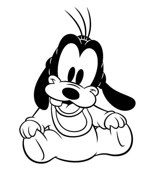 Dibujo de Bebé Goofy para Colorear