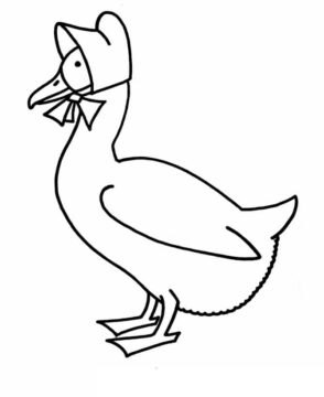 Dibujo de Una Madre Ganso para Colorear
