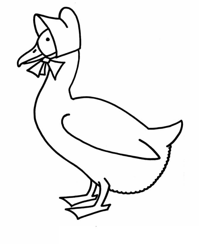 Dibujo de Una Madre Ganso para Colorear