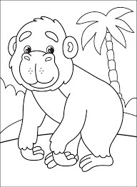 Dibujo de Nio Gorila para Colorear