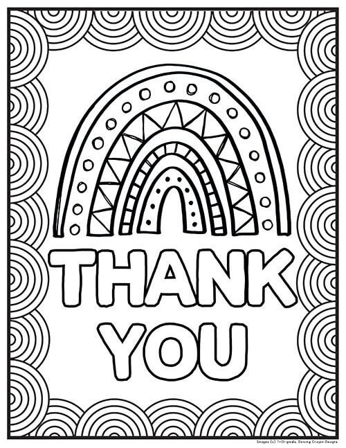 Dibujo de Agradable Gracias para Colorear