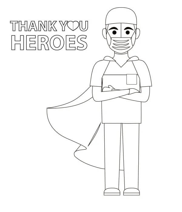 Dibujo de Gracias Doctor para Colorear