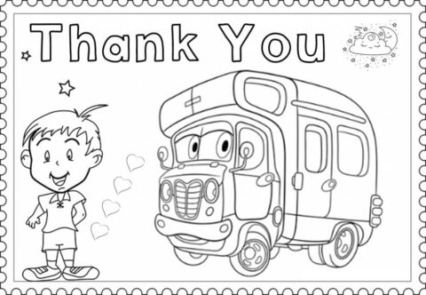 Dibujo de Gracias Trabajadores Clave para Colorear