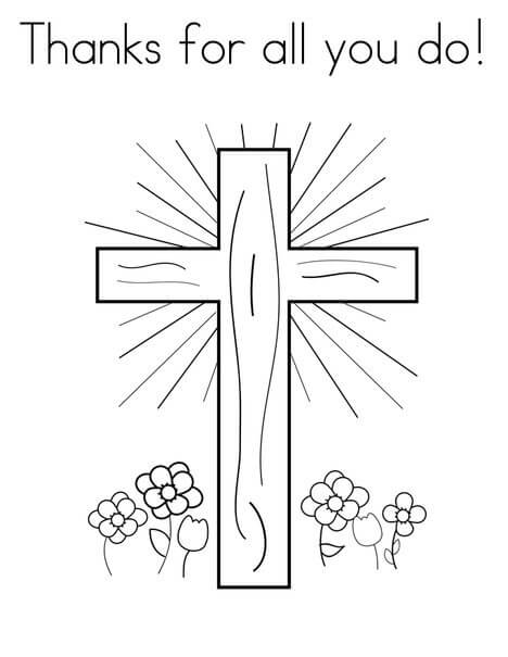 Dibujo de Gracias por Todo lo Que Haces para Colorear