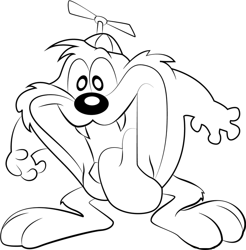 Dibujo de Diablo Mareado Divertido para Colorear