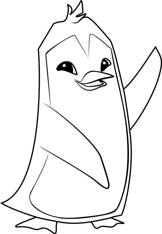 Dibujo de Pingüino Divertido para Colorear