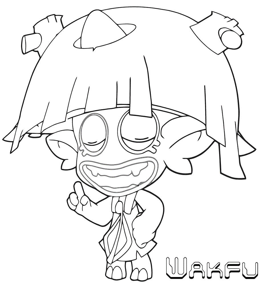 Dibujo de Wakfu Divertido 2 para Colorear