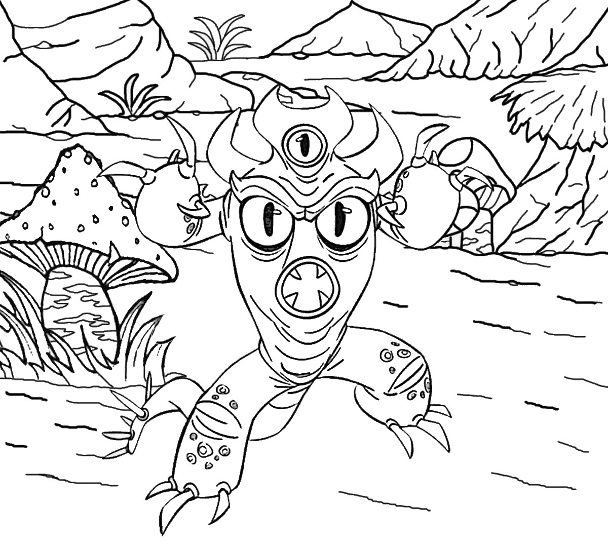 Dibujo de Fred Estilo Asustado para Colorear