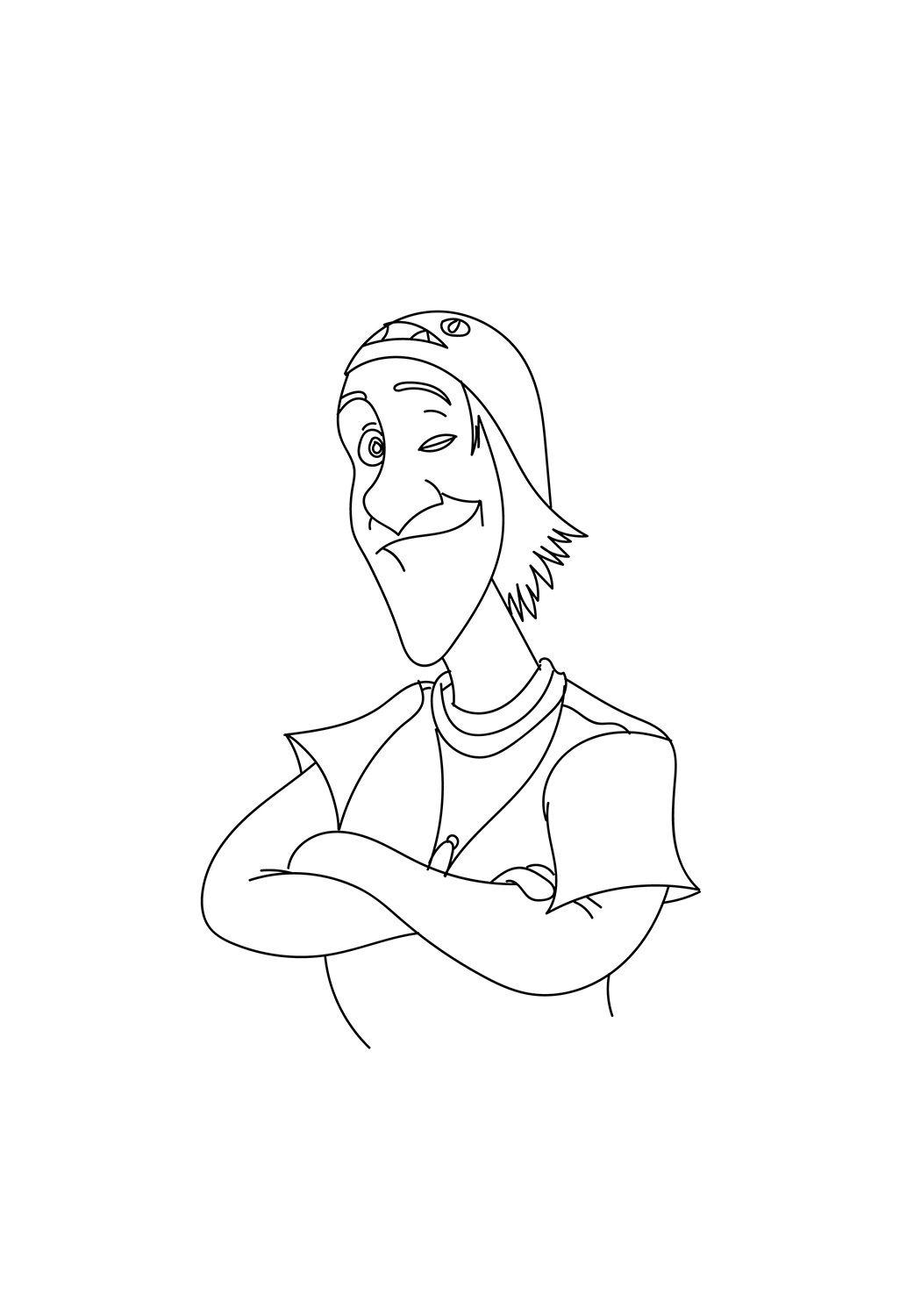 Dibujo de Fred Sonriendo para Colorear
