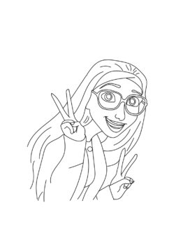 Dibujo de Limón Miel Feliz para Colorear