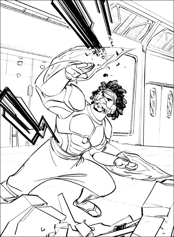 Dibujo de Lucha de Wasabi para Colorear