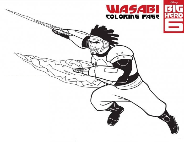 Dibujo de Wasabi en Movimiento para Colorear