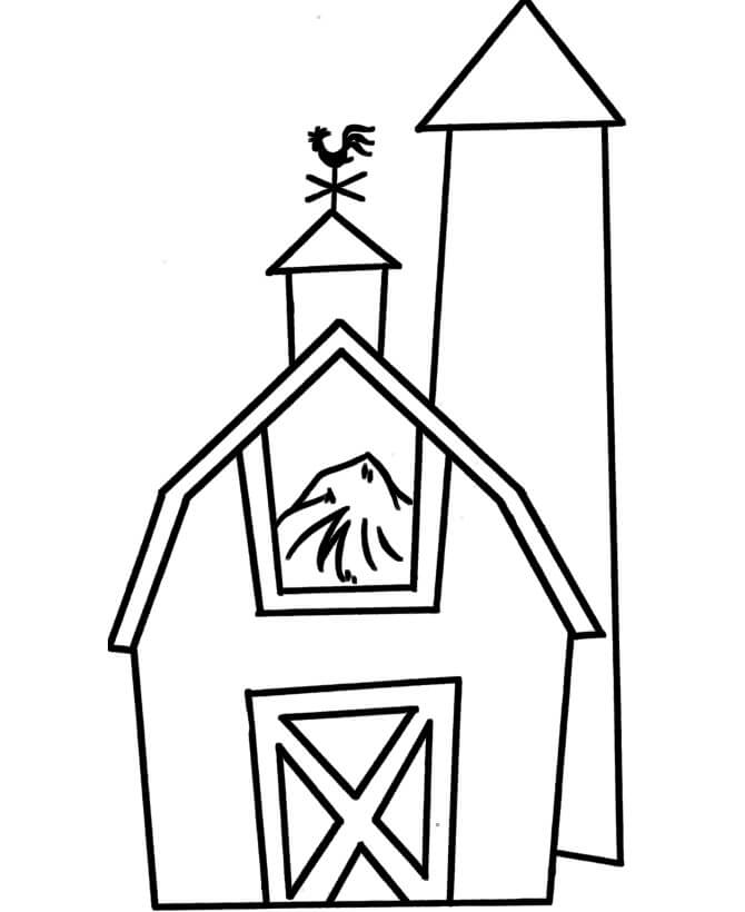 Dibujo de Genial Granero para Colorear