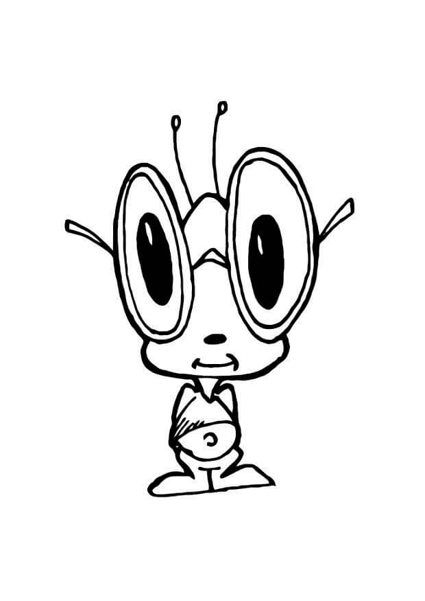 Dibujo de Grillo Lindo para Colorear