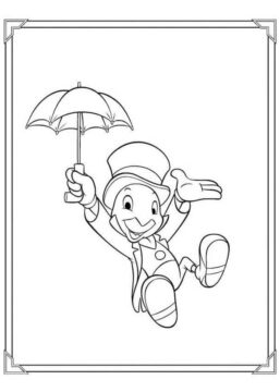 Dibujo de Jiminy Grillo para Colorear