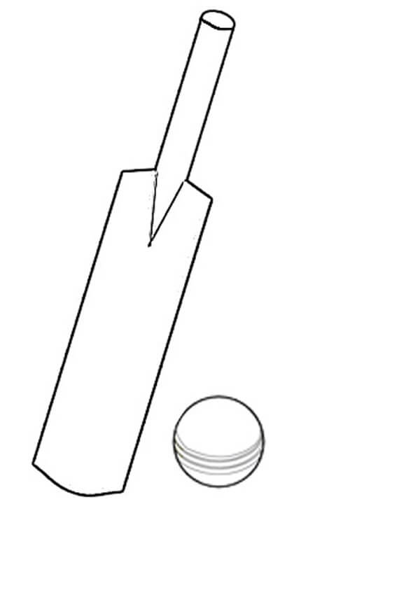 Dibujo de Murcilago y Pelota de Grillo para Colorear