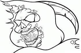 Dibujo de Cara Parca para Colorear