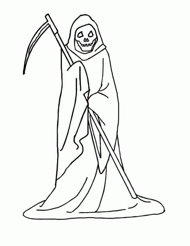 Dibujo de Gracioso Parca para Colorear